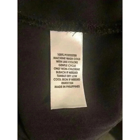 New Directions Belk Brand PL Black Sheer V Neck Blouse Open Shoulders L/S - Picture 5 of 5